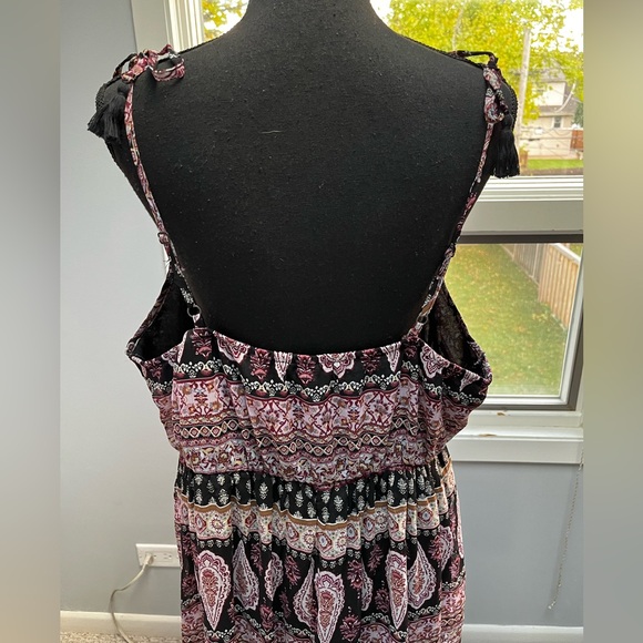 Live to Be Spoiled Tassle Tie Shoulder Mini Dress 2X - Picture 5 of 6